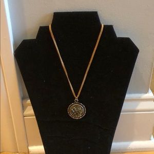 Multicolor/Stone Pendent on Leather